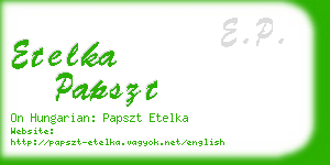 etelka papszt business card